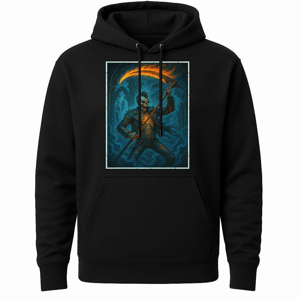 Flame Scythe Reaper Punk Gothic Horror Dark Alternative Unisex T-Shirt