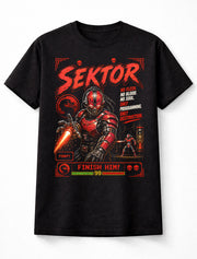 Mortal Kombat Sektor Cyber Ninja Arcade Gamer Unisex T-Shirt