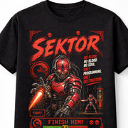 Mortal Kombat Sektor Cyber Ninja Arcade Gamer Unisex T-Shirt