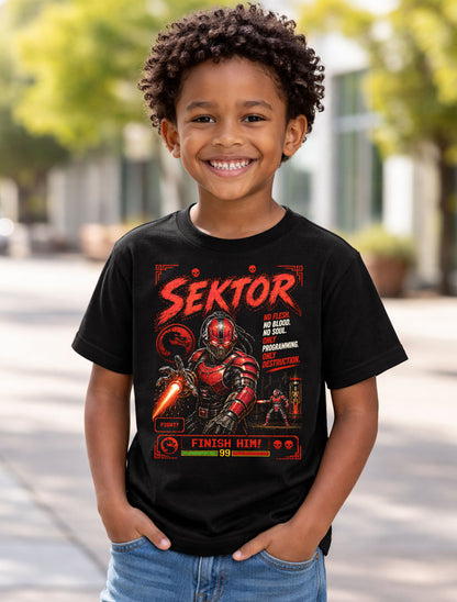 Mortal Kombat Sektor Cyber Ninja Arcade Gamer Unisex T-Shirt