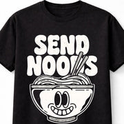Send Noods Funny Ramen Noodles Pun Graphic Humor Tee Adults & Kids Unisex T-Shirt
