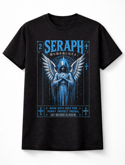 Seraph Angel Holy Fire Christian Celestial Gothic Graphic Unisex T-Shirt