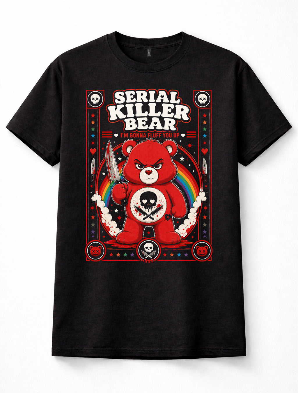Serial Killer Bear Care Bears Horror Funny Unisex T-Shirt