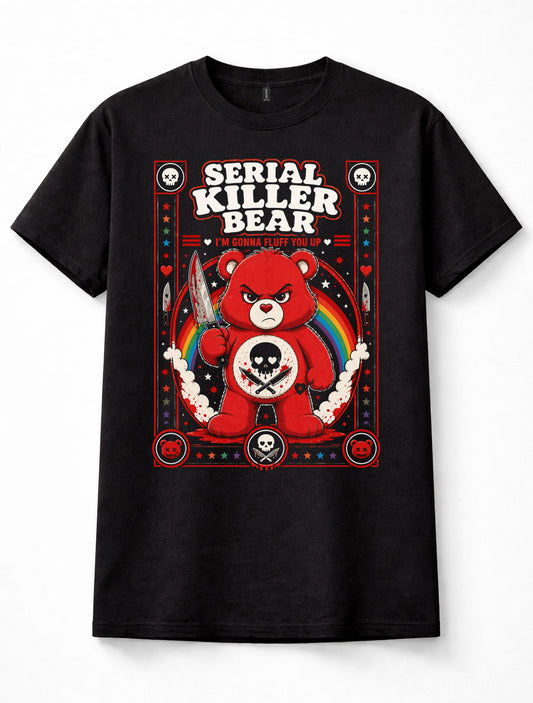 Serial Killer Bear Care Bears Horror Funny Unisex T-Shirt
