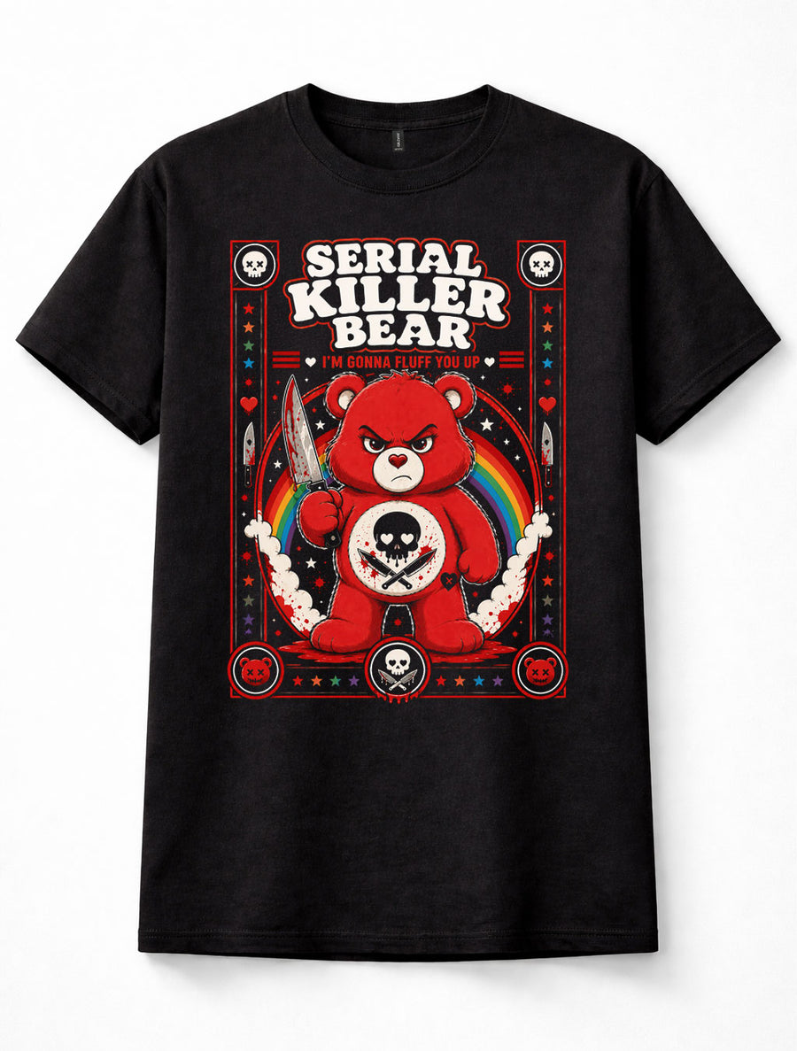 Serial Killer Bear Care Bears Horror Funny Unisex T-Shirt