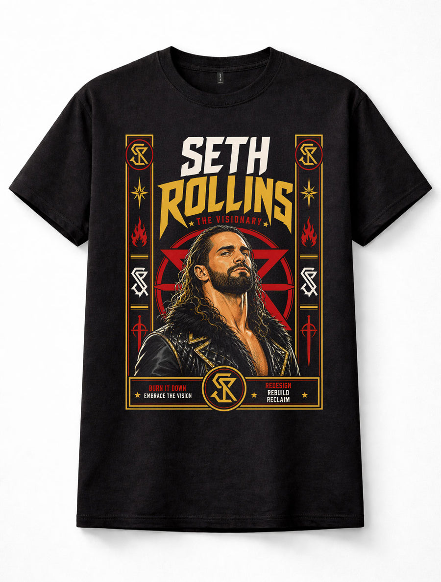 Seth Rollins WWE Visionary Burn It Down Wrestling Unisex T-Shirt