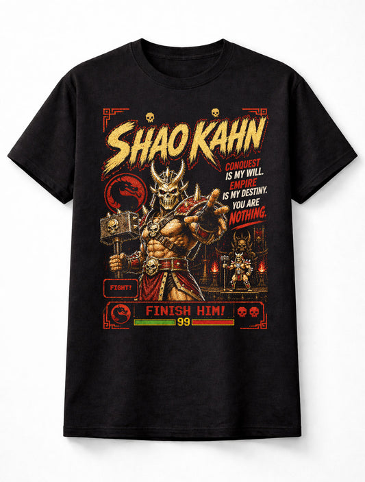 Mortal Kombat Shao Kahn Retro Arcade Villain Unisex T-Shirt