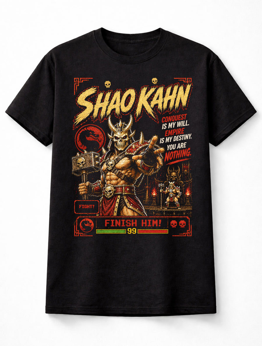 Mortal Kombat Shao Kahn Retro Arcade Villain Unisex T-Shirt