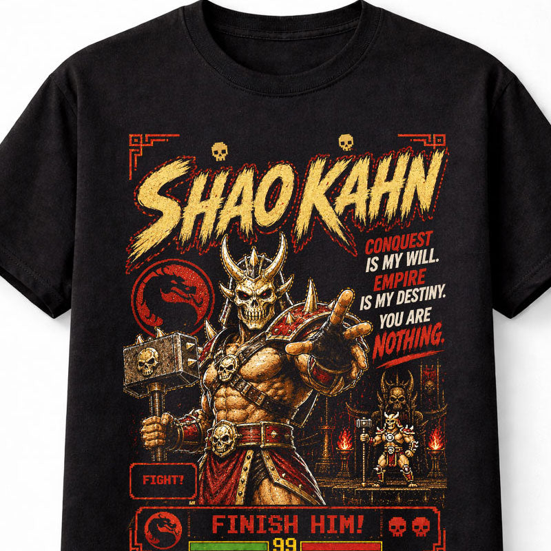 Mortal Kombat Shao Kahn Retro Arcade Villain Unisex T-Shirt