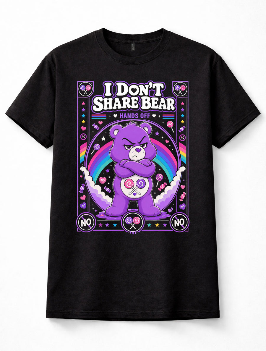I Don't Share Bear Care Bears Funny Adult Unisex T-Shirt