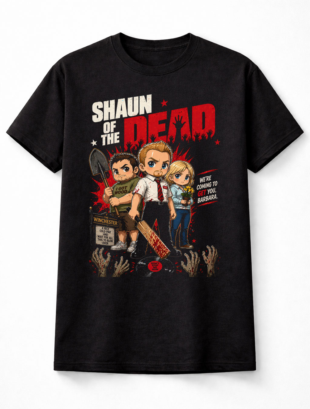 Shaun of the Dead Zombie Comedy Horror Graphic Tee British Movie Shirt Unisex Adults & Kids T-Shirt