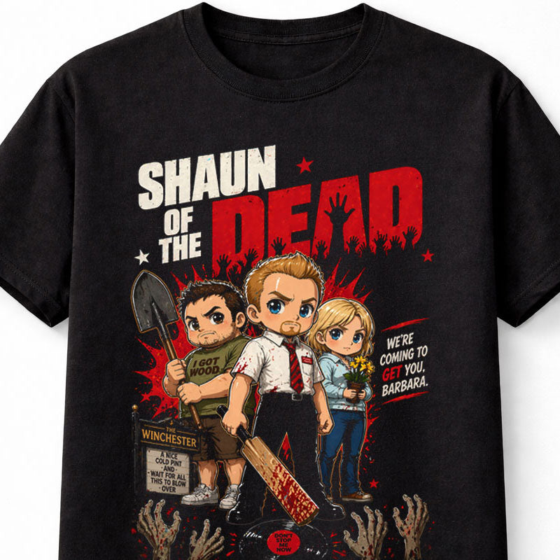 Shaun of the Dead Zombie Comedy Horror Graphic Tee British Movie Shirt Unisex Adults & Kids T-Shirt
