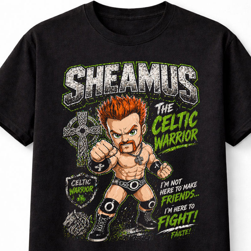 Sheamus Celtic Warrior Wrestling T-Shirt – Irish Power Fight Night Fan Tee Adults & Kids Unisex T-Shirt