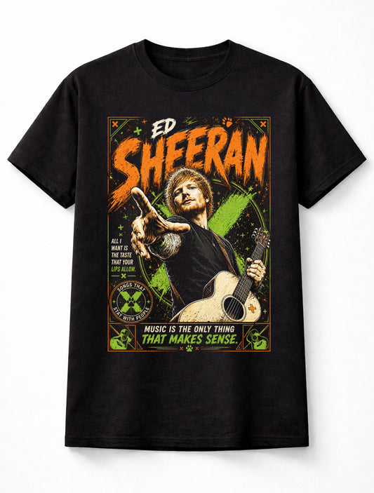 Ed Sheeran Music Fan Guitar Concert Graphic Unisex T-Shirt