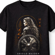 Shield Maiden Viking Warrior Norse Runes Valhalla Unisex T-Shirt