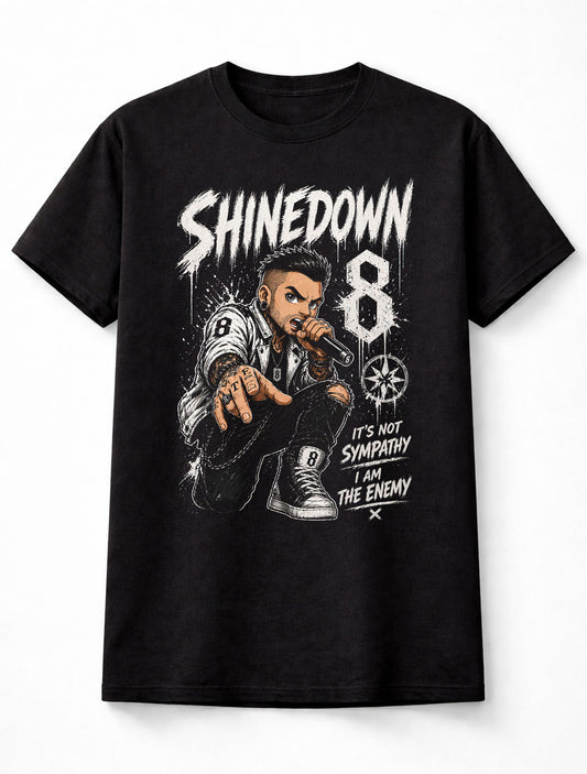 Shinedown 8 It’s Not Sympathy I Am The Enemy Graphic T-Shirt EI8HT Rock Band Music Fan Tee Alternative Hard Rock Adult & Kids Unisex T-Shirt