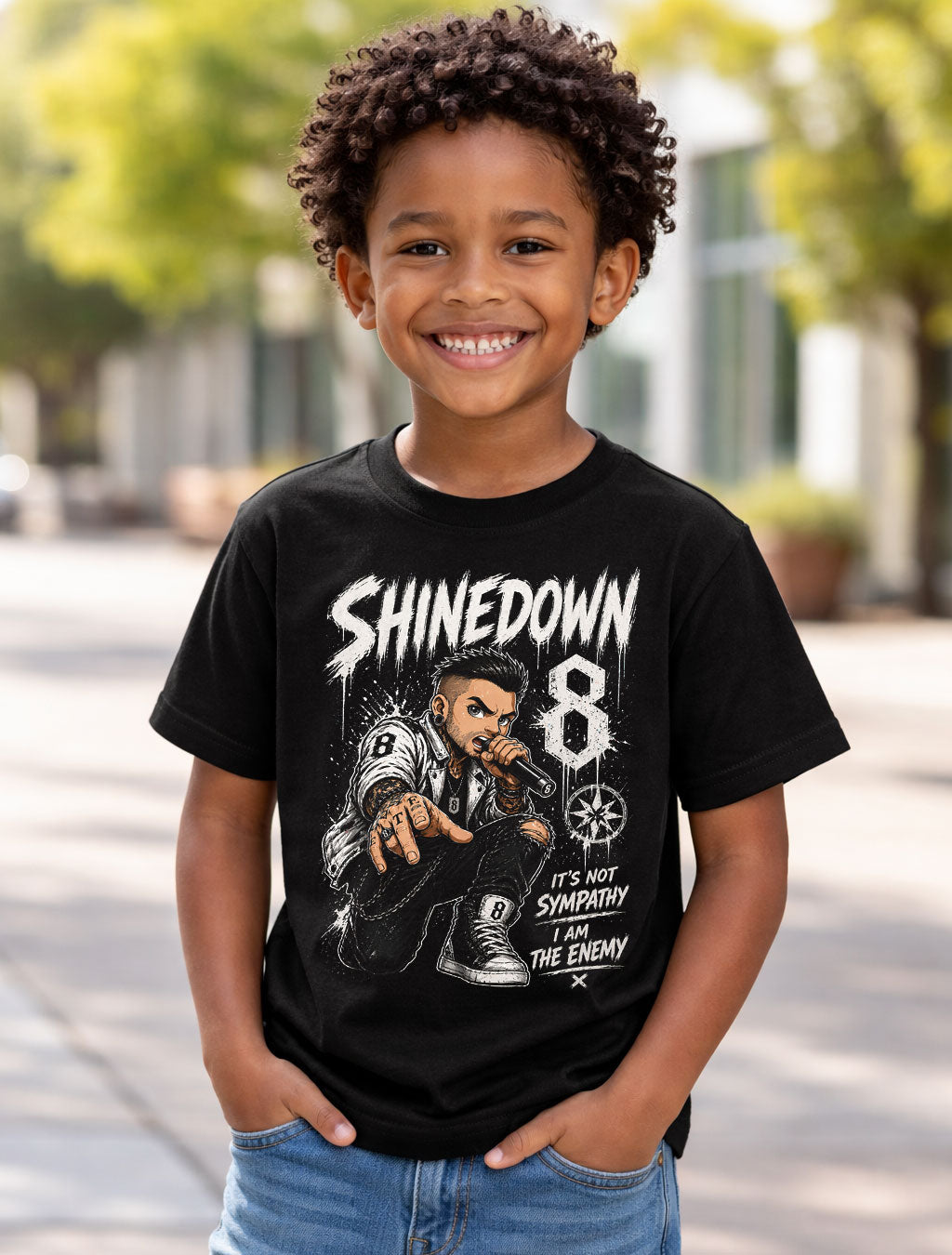 Shinedown 8 It’s Not Sympathy I Am The Enemy Graphic T-Shirt EI8HT Rock Band Music Fan Tee Alternative Hard Rock Adult & Kids Unisex T-Shirt