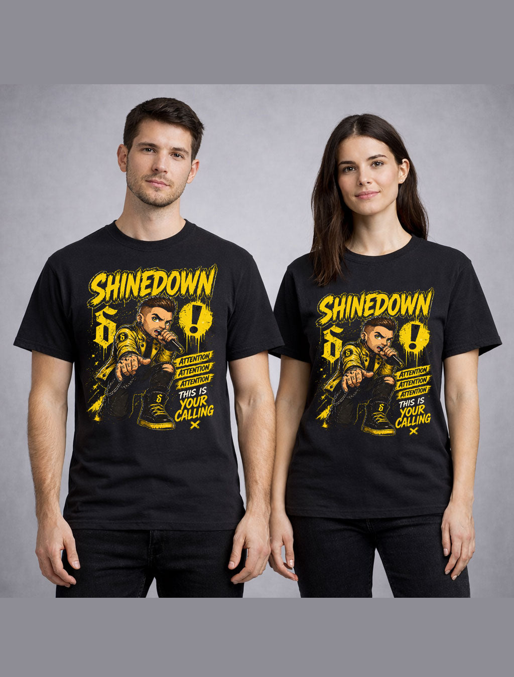 Shinedown Attention Attention This Is Your Calling Graphic T-Shirt Rock Band Music Fan Tee Alternative Hard Rock Adult & Kids Unisex T-Shirt