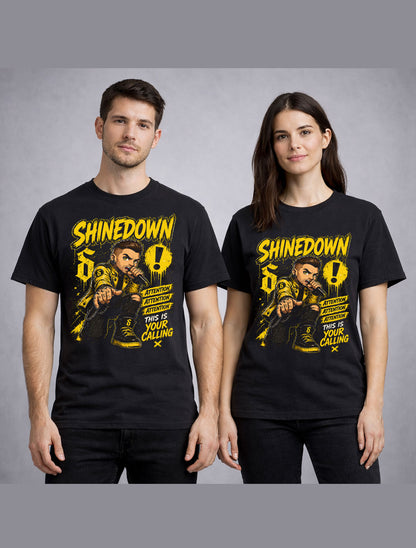 Shinedown Attention Attention This Is Your Calling Graphic T-Shirt Rock Band Music Fan Tee Alternative Hard Rock Adult & Kids Unisex T-Shirt