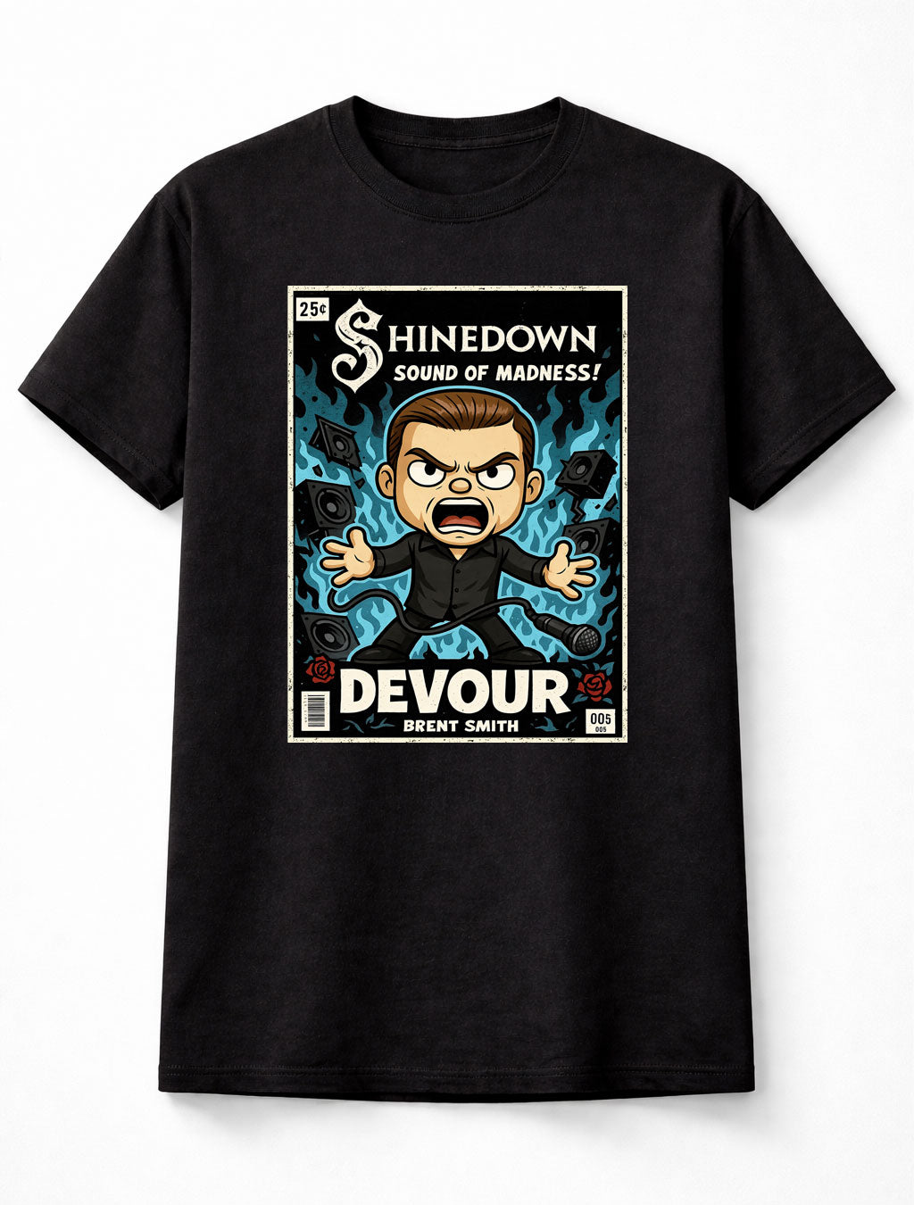 Shinedown Devour T-Shirt Sound of Madness Unisex Black Graphic Tee