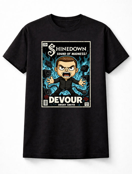 Shinedown Devour T-Shirt Sound of Madness Unisex Black Graphic Tee