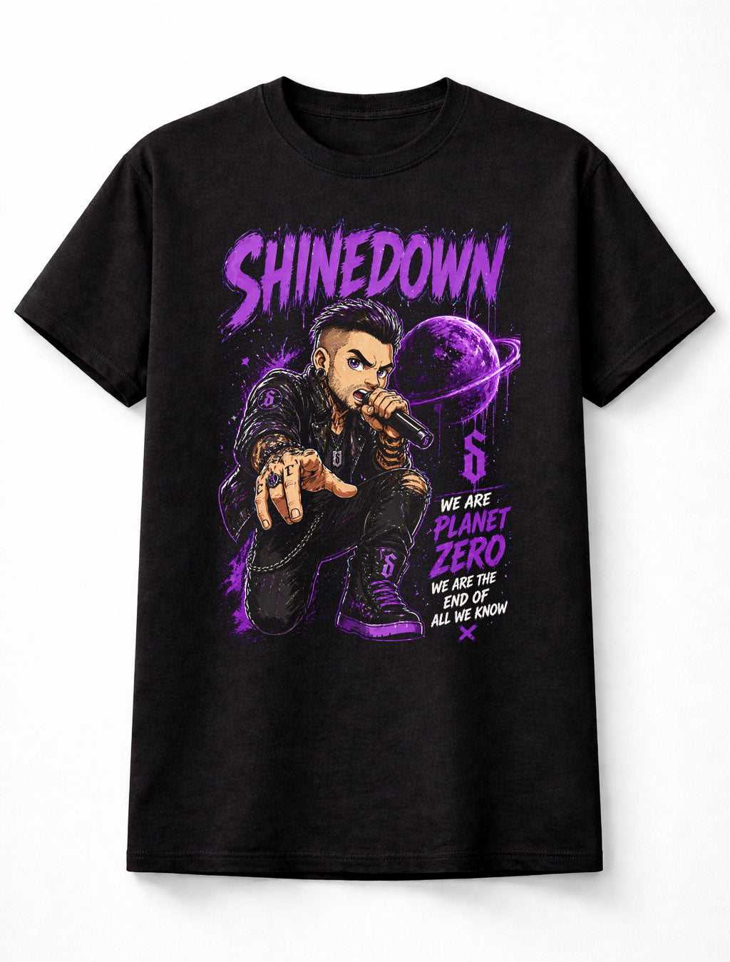 Shinedown Planet Zero Graphic T-Shirt We Are Planet Zero Rock Band Music Fan Tee Alternative Hard Rock Adult & Kids Unisex T-Shirt