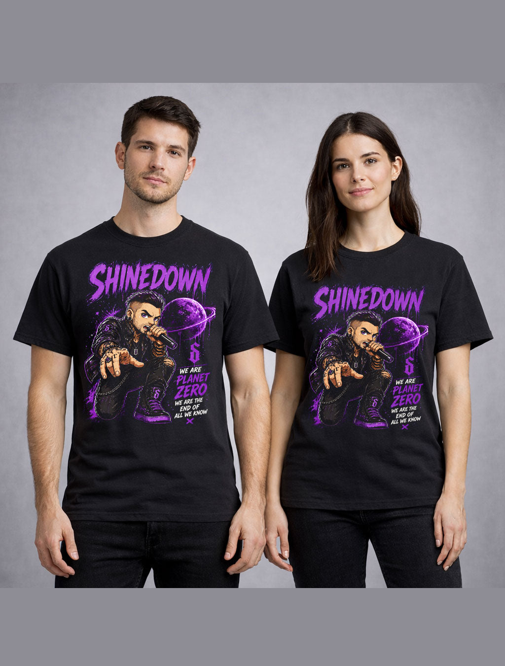 Shinedown Planet Zero Graphic T-Shirt We Are Planet Zero Rock Band Music Fan Tee Alternative Hard Rock Adult & Kids Unisex T-Shirt