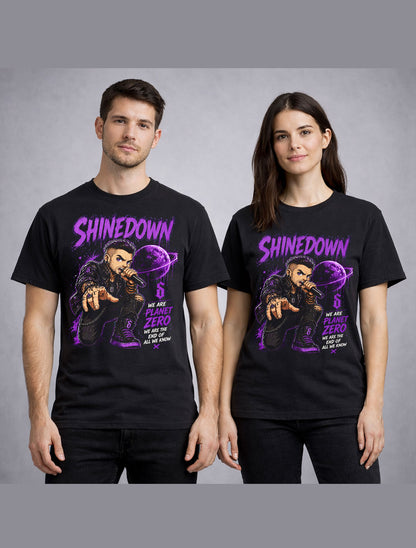Shinedown Planet Zero Graphic T-Shirt We Are Planet Zero Rock Band Music Fan Tee Alternative Hard Rock Adult & Kids Unisex T-Shirt