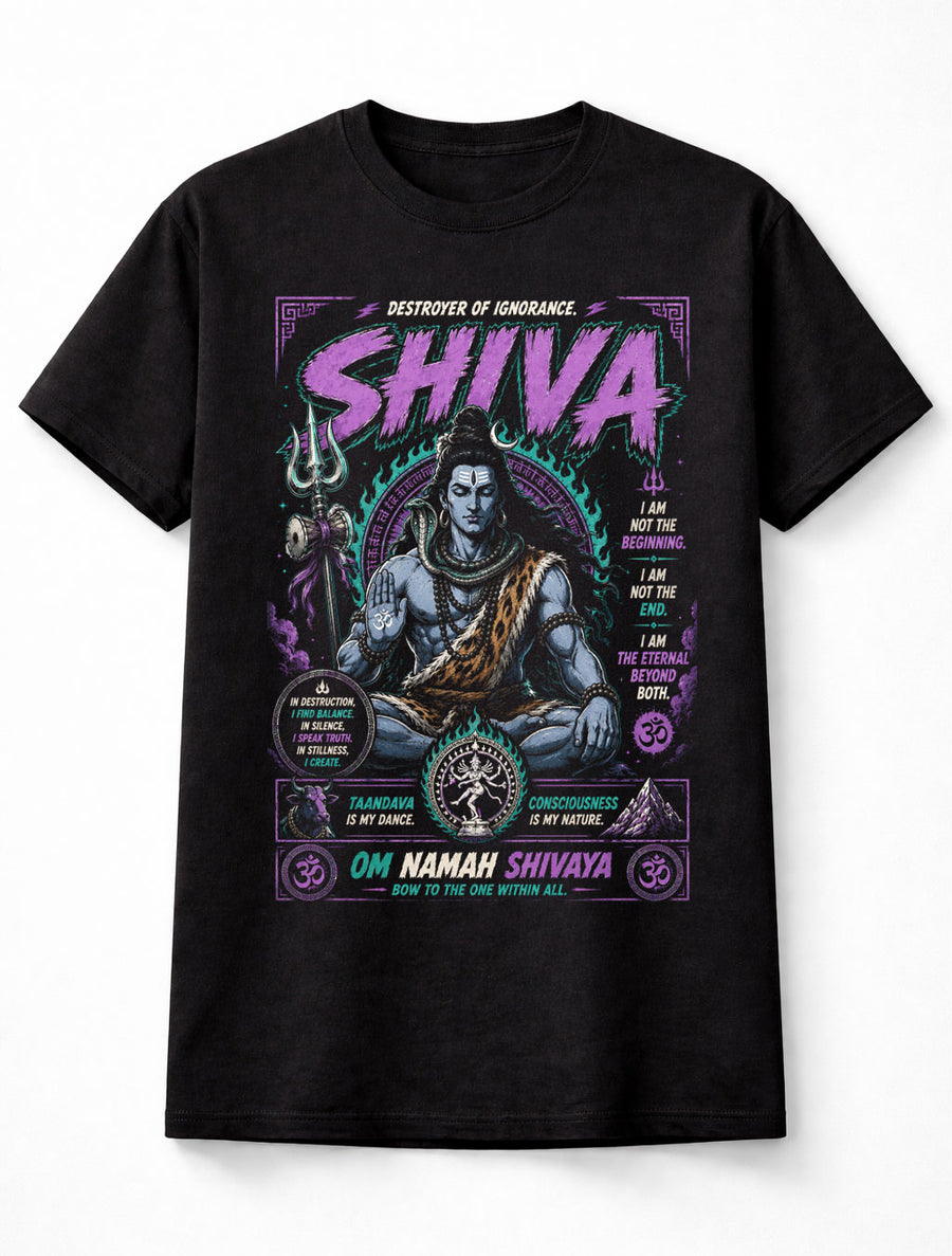 Shiva Hindu God Meditation Yoga Spiritual Deity India Unisex T-Shirt