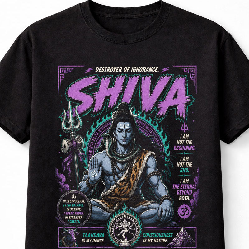 Shiva Hindu God Meditation Yoga Spiritual Deity India Unisex T-Shirt