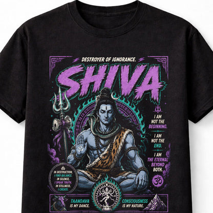 Shiva Hindu God Meditation Yoga Spiritual Deity India Unisex T-Shirt