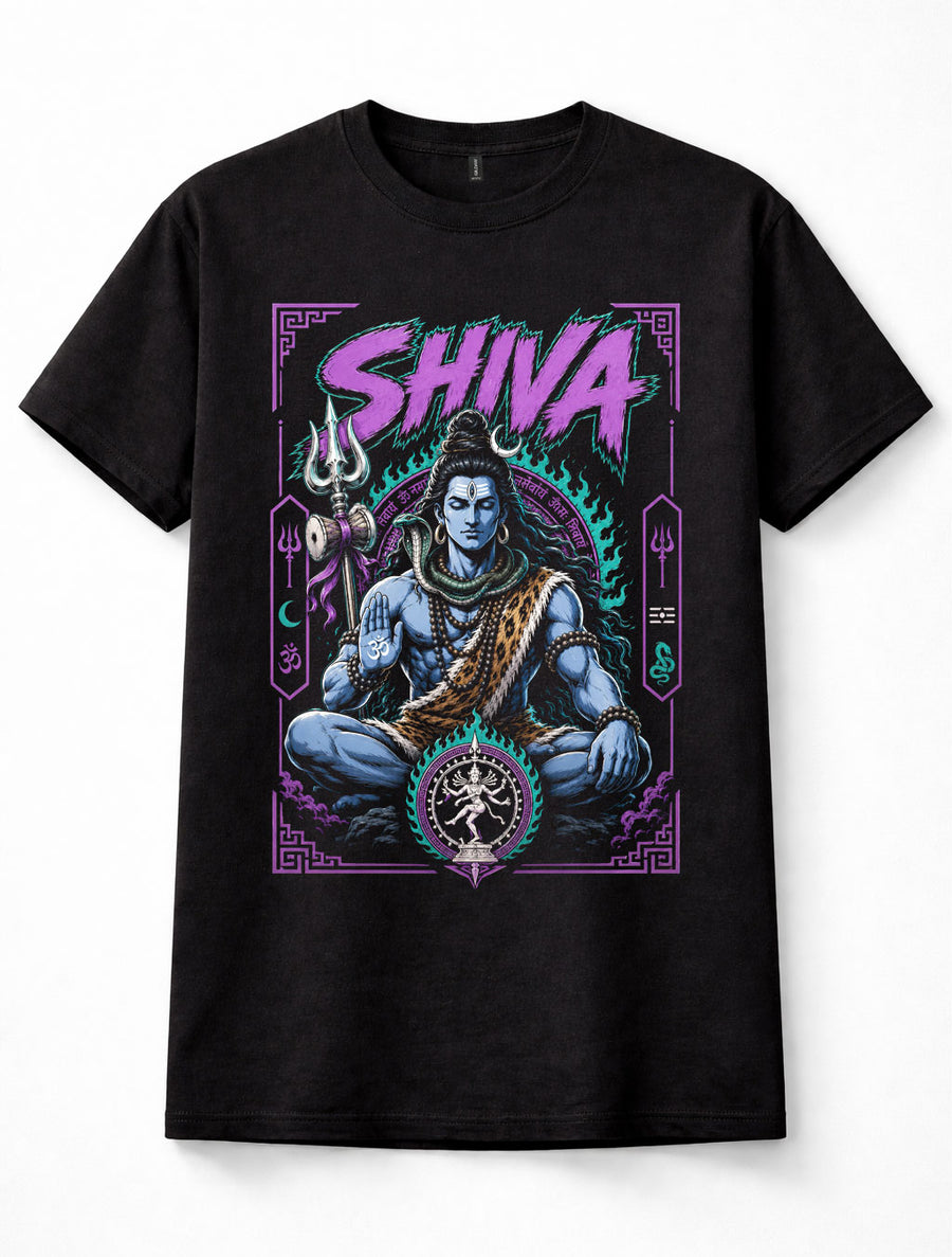 Shiva Hindu God Mahadev Trident Meditation Hindu Mythology Unisex T-Shirt