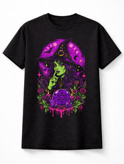 Gothic Witch Crystal Ball Halloween Occult Magic Unisex T-Shirt