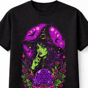 Gothic Witch Crystal Ball Halloween Occult Magic Unisex T-Shirt