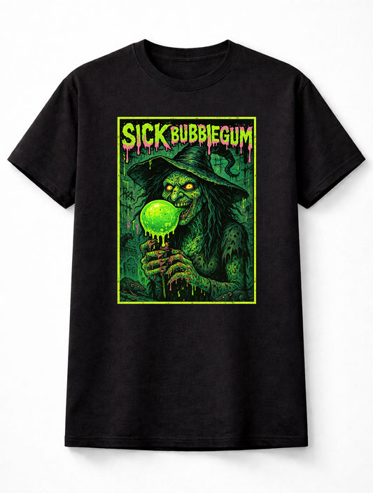Rob Zombie Sick Bubblegum Witch T-Shirt Gothic Horror Slime Art Unisex Black Graphic Tee