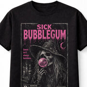 Sick Bubblegum Skeleton Witch Horror VHS Gothic Halloween Unisex T-Shirt