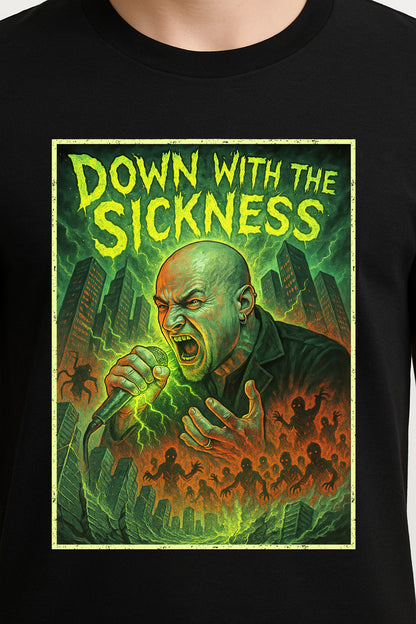 “Down With The Sickness” Unisex T-Shirt – Disturbed Inspired Heavy Metal Band Graphic Tee