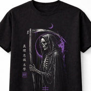 Purple Grim Reaper Gothic Skeleton Horror Unisex T-Shirt