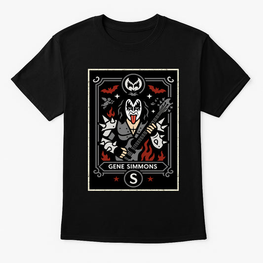 KISS Gene Simmons Retro Rock Unisex T-Shirt Classic Band Merch Tee