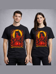 Sinner Demon Girl Devil Horns Gothic Horror Art Unisex T-Shirt