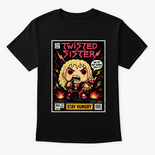 Twisted Sister Stay Hungry Heavy Metal Funko Pop Style Unisex T-Shirt