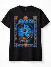 Santa Cruz Skate Screaming Hand Skateboard Skater Graphic Black Unisex T-Shirt