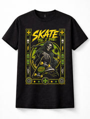 Santa Cruz Skateboards Skate Til I Die Grim Reaper Black Unisex T-Shirt