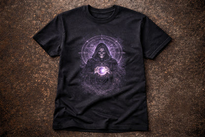 Skeleton T-Shirt Dark Fantasy Gothic Occult Magic Unisex Black Graphic Tee