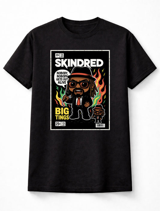 Skindred T-Shirt Big Tings Reggae Metal Unisex Black Graphic Tee