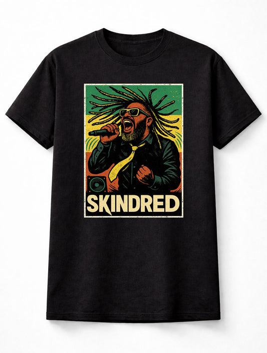Skindred T-Shirt Reggae Metal Fusion Unisex Black Graphic Tee