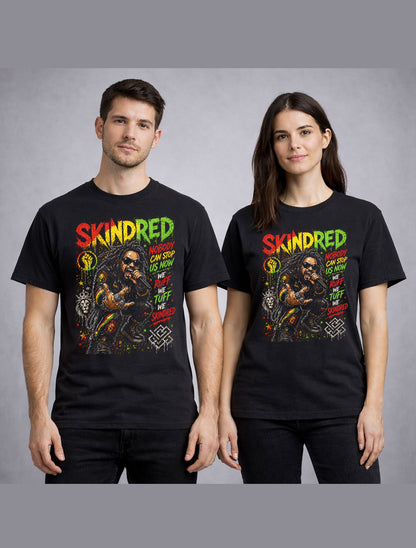 Skindred Graphic T-Shirt Reggae Metal Band Tee Red Yellow Green Rasta Rock Shirt Nobody Adults & Kids Unisex T-Shirt