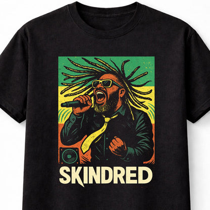 Skindred T-Shirt Reggae Borderless Metal Fusion Unisex Black Graphic Tee