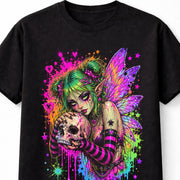 Skull Fairy Emo Punk Grunge Fairycore Wings Unisex T-Shirt