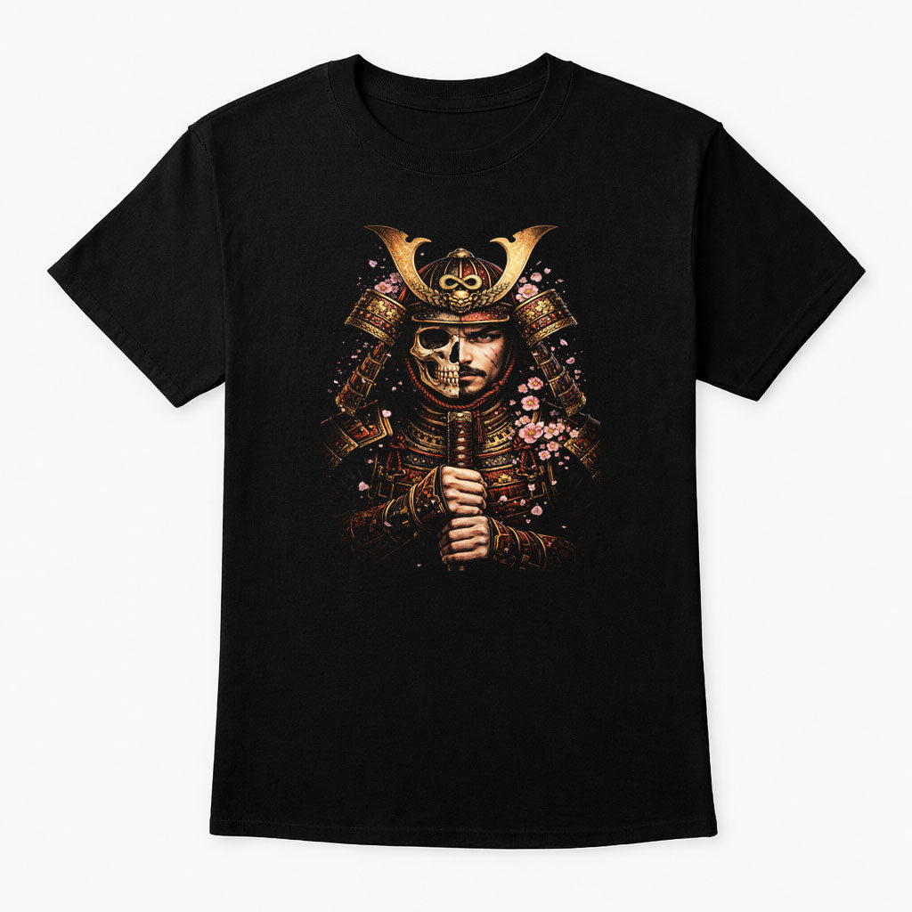 Samurai Katana Skull Gothic Unisex Graphic T-Shirt Warrior Dark Art